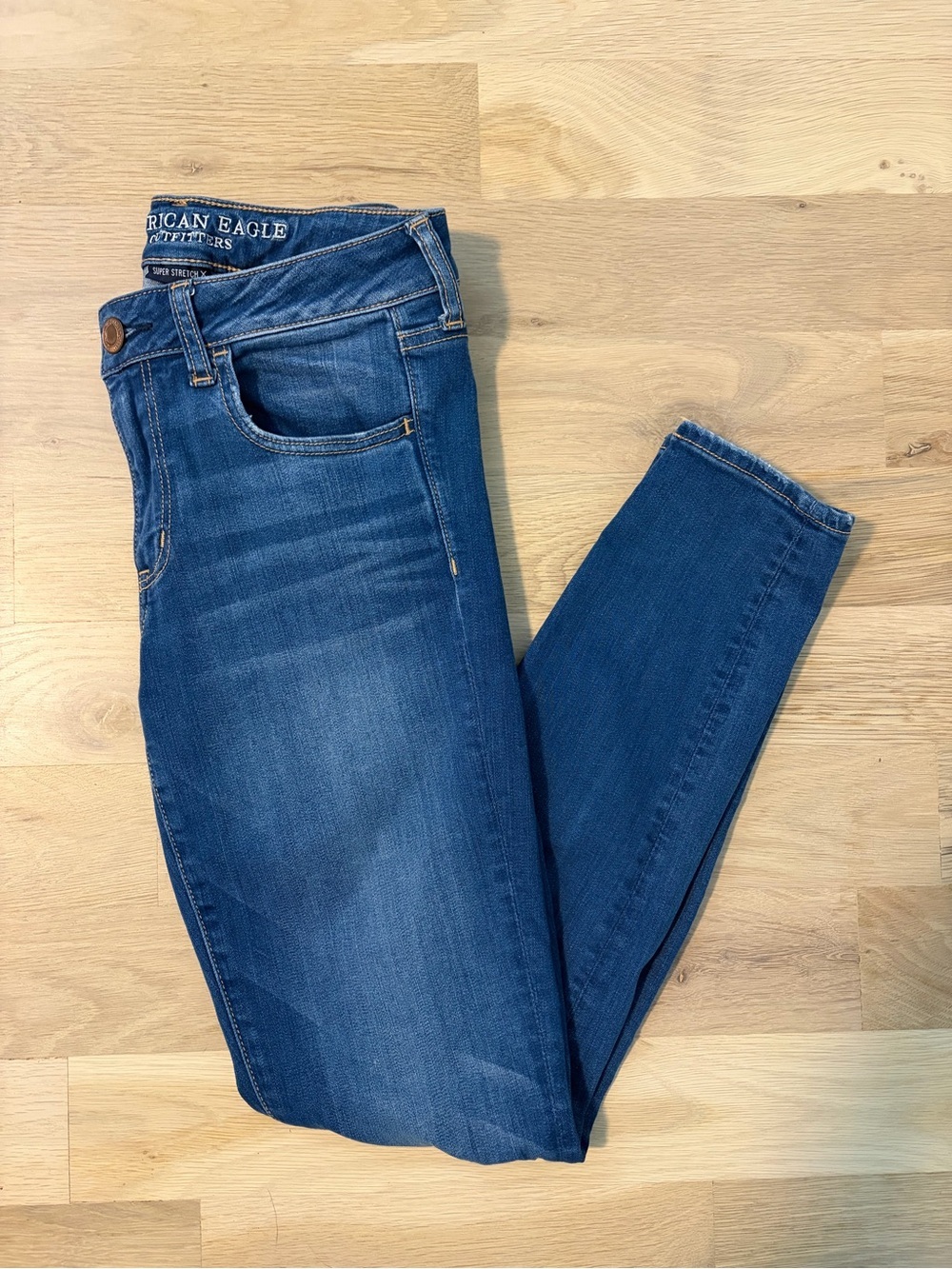 American Eagle Outfitters Women's Dark Blue Skinny Jeans